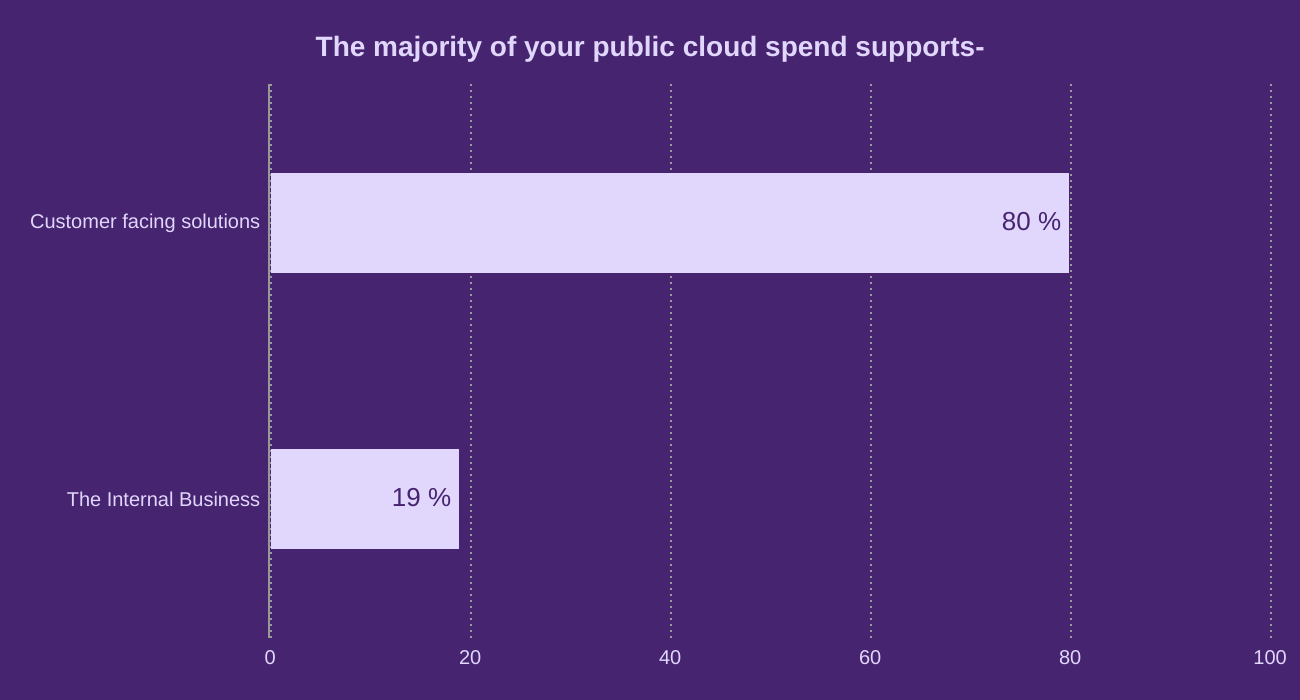 The majority of your public cloud spend supports-