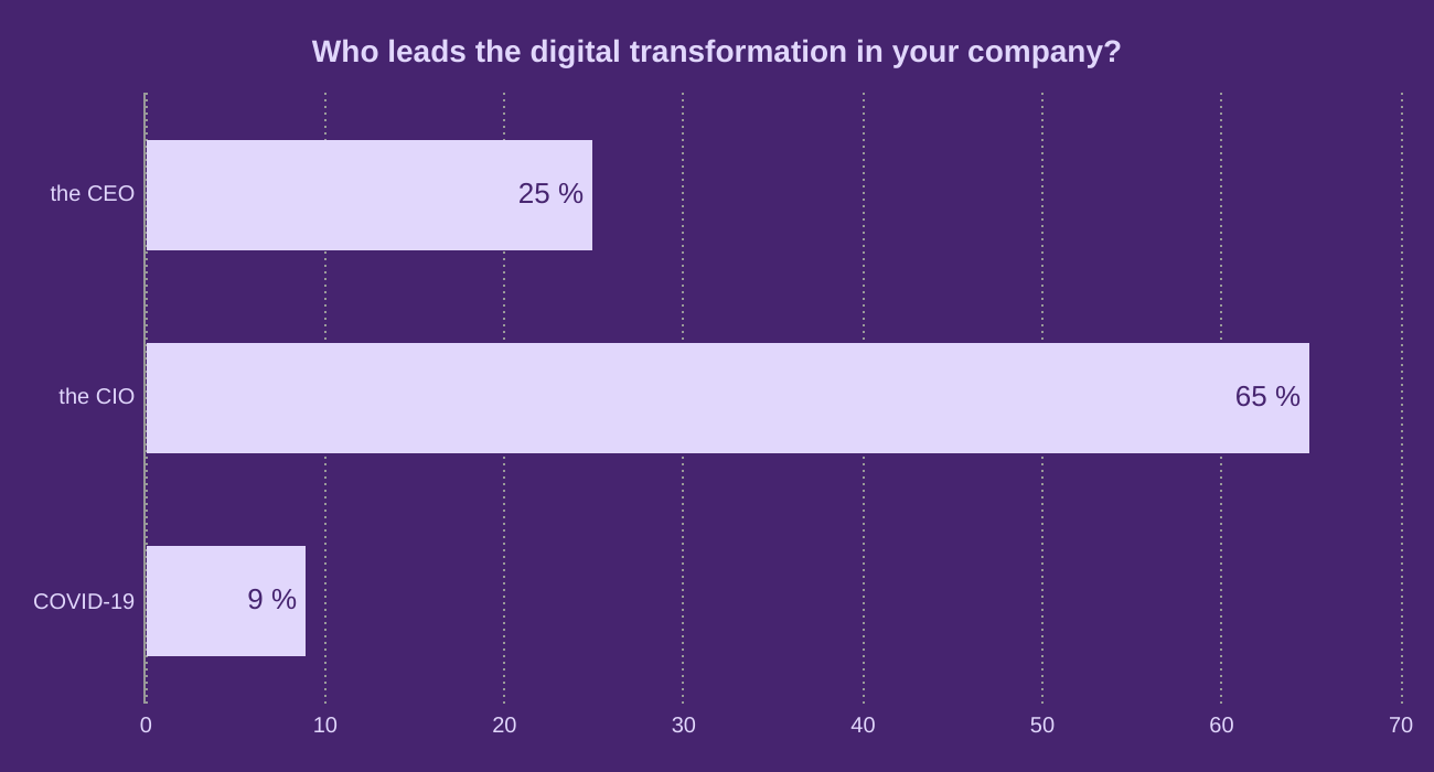 Who leads the digital transformation in your company? 