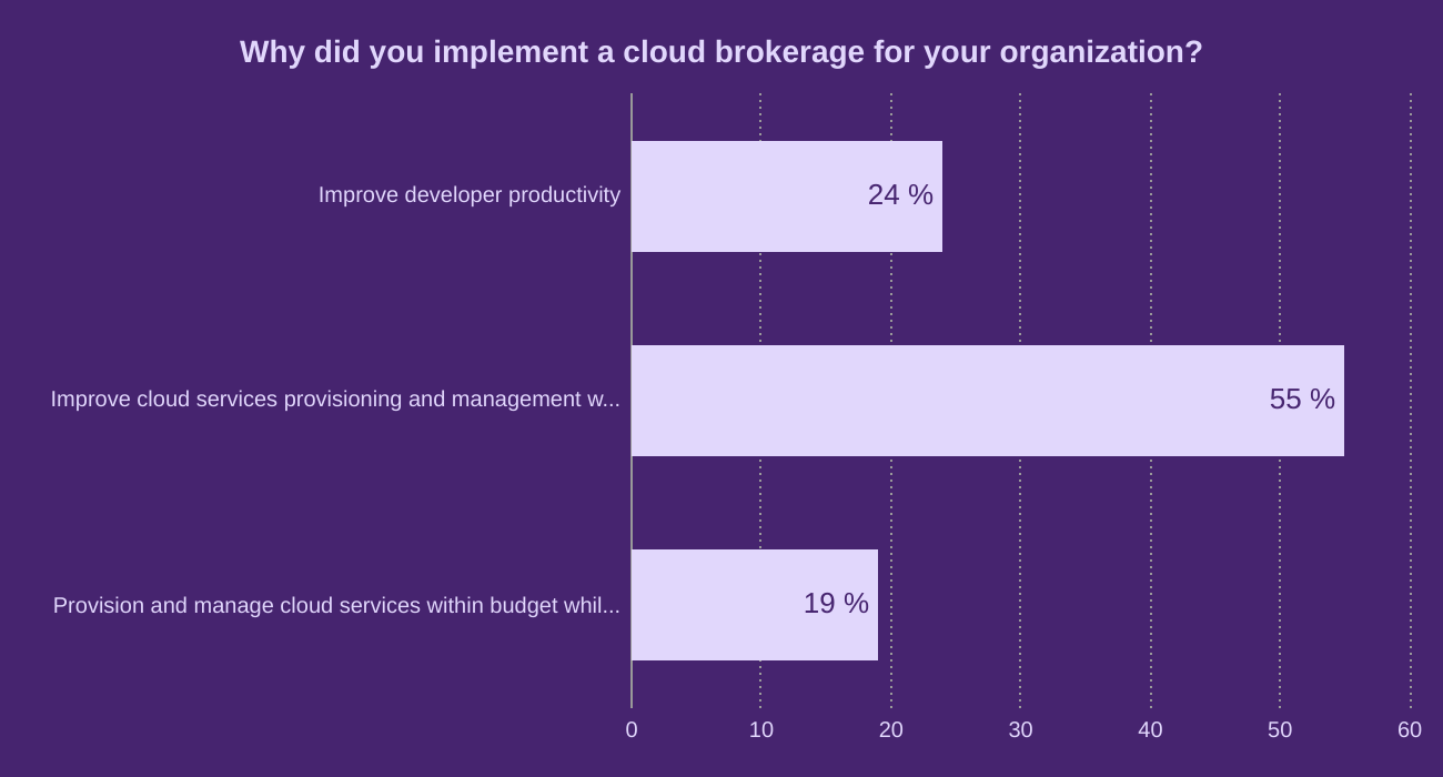 Why did you implement a cloud brokerage for your organization?