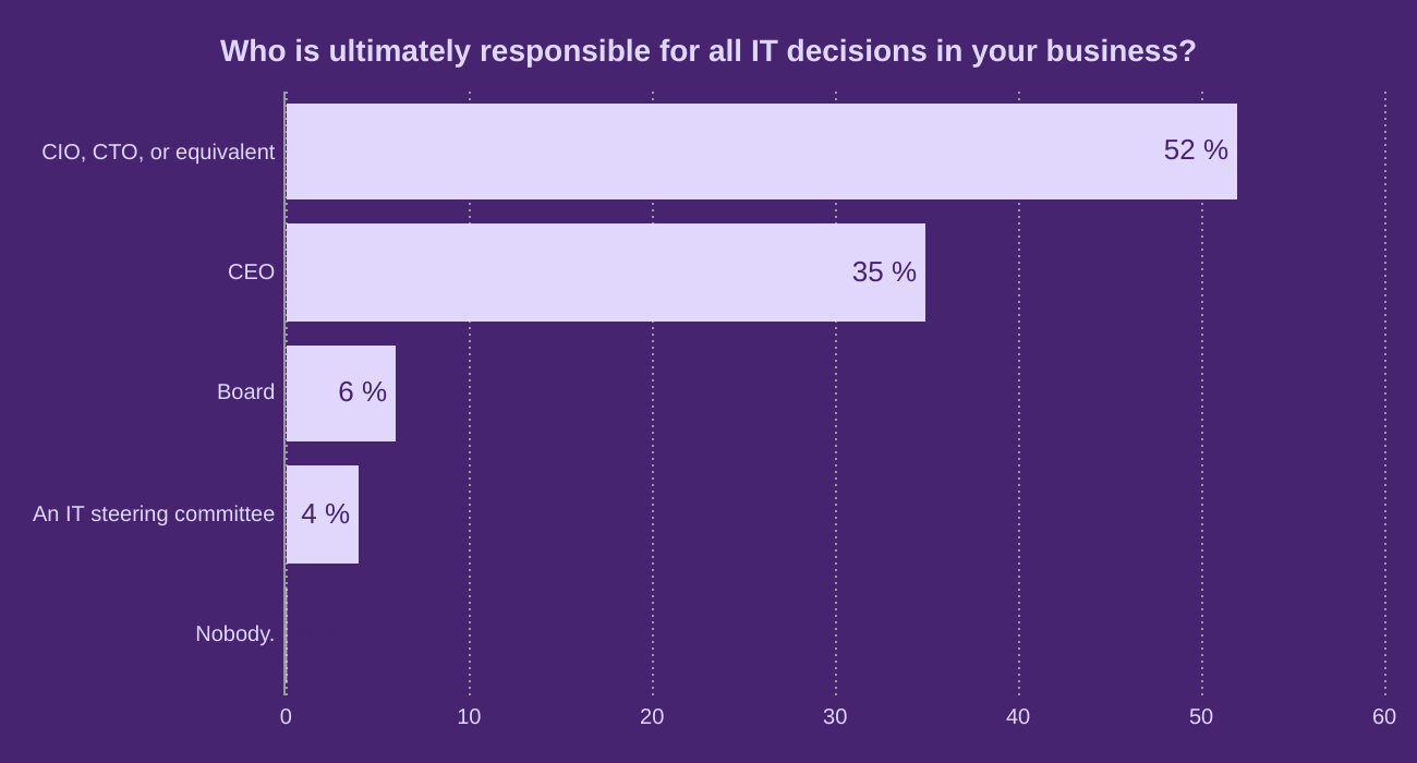 Who is ultimately responsible for all IT decisions in your business?